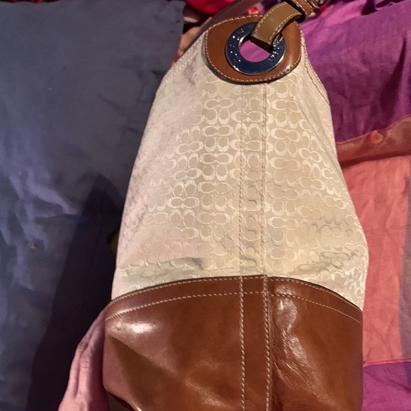Great canvas and leather Coach shoulder bag - Picture 5 of 11